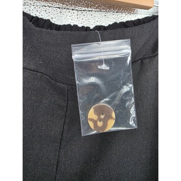 Joie Womens Black Button-Detail‎ Linen Blend Pants XL - Picture 2 of 7